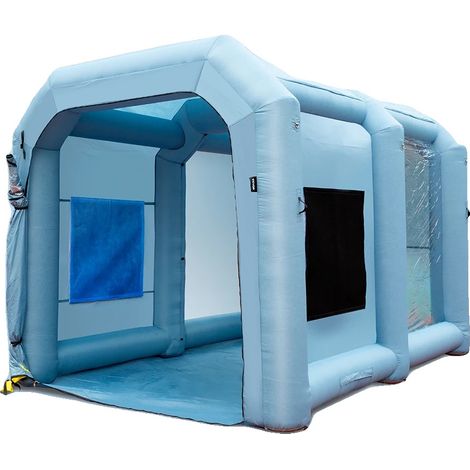 Aufblasbare Lackierkabine, mit Gebläsen, langlebiger Oxford-Stoff, vielseitig einsetzbar, 4x2.2x2.35m 25kg (1/2)
