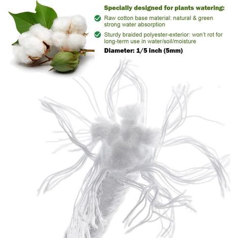 ORIMERC Cordon d'arrosage automatique pour pot de fleurs - 9 m x 5 mm de diamètre - Pour plantes de vacances - Pour plantes - Système d'arrosage automatique - Violet (1/4)