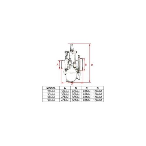 Carburateur S-giant RACING PWK 28 mm pour moteurs GY6 75 cm³, 80 cm³, 100 cm³, 125 cm³ 2T et 4T - Gris foncé