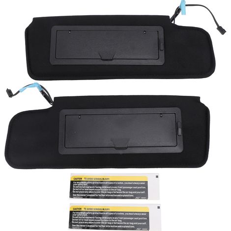 1 paire de pare-soleil gauche droit avec miroir de courtoisie 12459827 noir set avant pour C4 1984‑1996 (1/5)