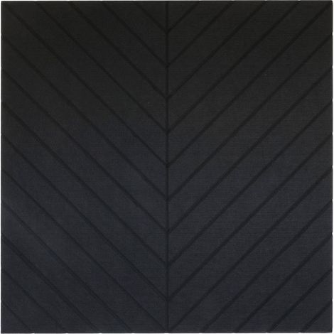 Panneau mural acoustique en feutre PET - 100x100 cm - Motif chevron Noir
