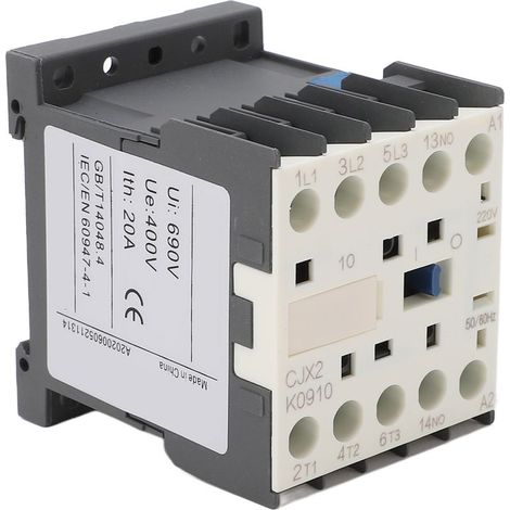 Contacteur AC 4 NO 3P, point argenté épais électrique 220V 9A pour la Distribution d'énergie. (1/5)