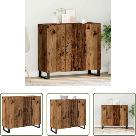 vidaXL Stauraum Wohnzimmer - Sideboard Altholz 90 x 34 x 80 cm Holzwerkstoff (1/5)