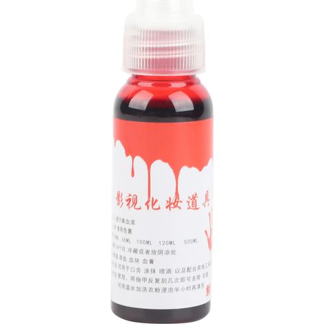 30ml Sang Artificiel Professionnel pour Cicatrices Zombie Halloween Effets Spéciaux Maquillage Faux Sang (1/5)