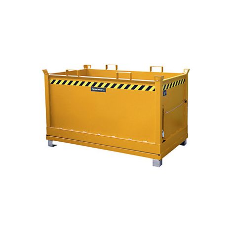 Contenedor con trampilla  capacidad 1,5 m³  amarillo naranja