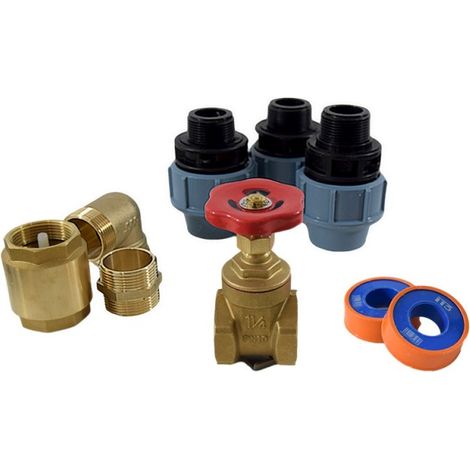 Kit de raccords pour sortie de forage Ø40 - 1''1/4 compatible tête de forage 1''1/4