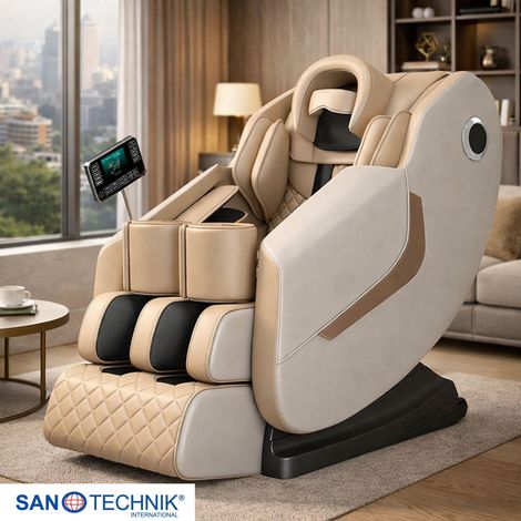 WELLORA Luxus-Massagesessel beige (1/5)