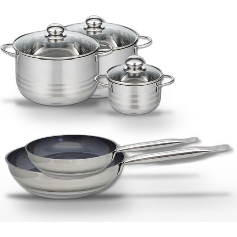 Lot 2 Poêles 24/28cm & 3 Faitouts 14/20/24cm Elo Profi Therm Platinum (1/5)