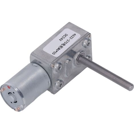 24-V-Gleichstrom-Getriebemotor, 10 U/min, hohes Drehmoment, Messingspule, selbsthemmend, M6-Schneckengetriebe, Rechts-/Linkslauf, leistungsstarkes Getriebe (1/5)