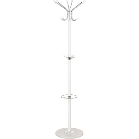 Perchero de metal con paraguero y 6 ganchos D36x175h cm