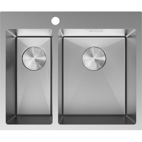 Mexen Flexo Edelstahlspüle 1,5-Kammer 610 x 510 mm, Inox - 6446611500-01 (1/5)