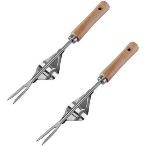 2pcs Weed Puller with Wooden Handle Garden Tools (1/4)
