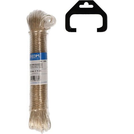 Écheveau de câble en acier plastifié EDM 15m Or