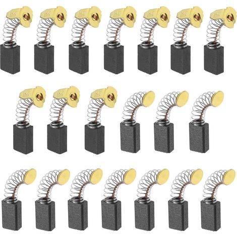 Lot de 20 balais de charbon de rechange universels pour outils électriques, scies circulaires électriques, désherbeurs 5 x 8 x 12,5 mm (1/5)