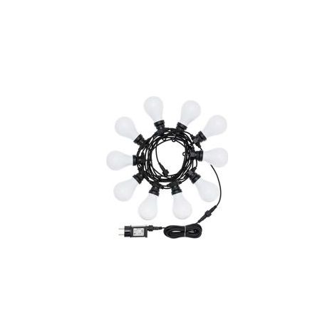 10 Glühbirnen, Lichterkette für den Außenbereich, warmweißes LED-Filament, 5,50 m, verbindbar, ideal für Terrassen und Gärten (1/5)