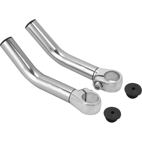 1 Paire de Bouchons de Guidon en Alliage d'Aluminium pour Vélo de Montagne et Route, Argenté (1/5)