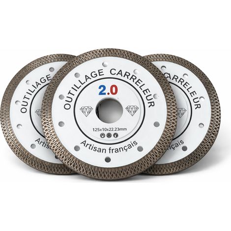  Pack de 3 Disques Diamant Maille 125 mm  1,2 mm