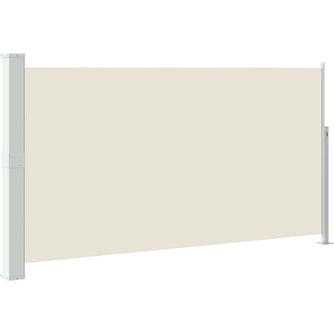 Tenda da Sole  Tenda Laterale Retrattile per Patio 170x300 cm Crema (1/4)