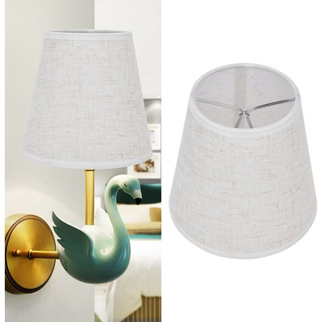 Abat-jour en tissu, style minimaliste européen, abat-jour à clipser en deux parties, compatible avec les lampes à culot E14 (lampes de table, lampadaires, suspensions, appliques murales), PT09 (1/5)