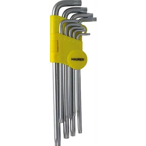 CHIAVI TORX  LUNGHE PROF. MAURER - 9PZ- chiavi francesi chiave (1/2)