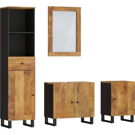 Maison Exclusive - Ensemble de meubles de salle de bain 4 pcs bois manguier massif (1/5)
