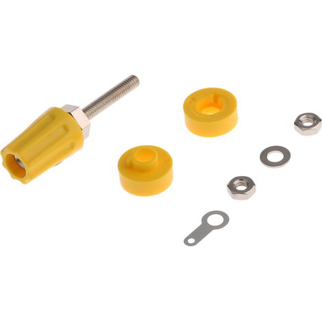 Borne de raccordement 4 mm RS PRO Jaune Femelle 16A 50V c.c.