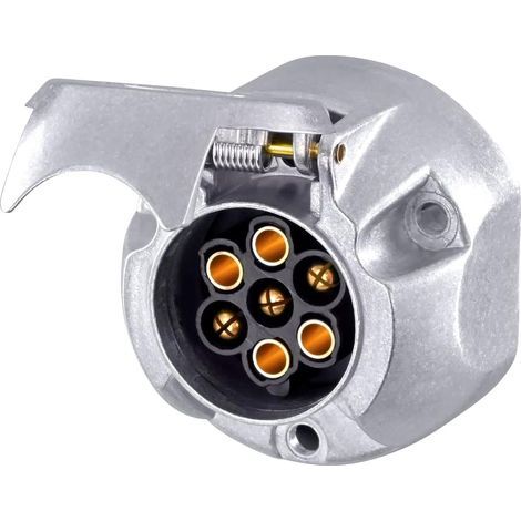 Spina per rimorchio in metallo a 7 pin con accessori di montaggio, connettore per rimorchio auto 13P12V, spina per rimorchio in lega di alluminio (1/5)