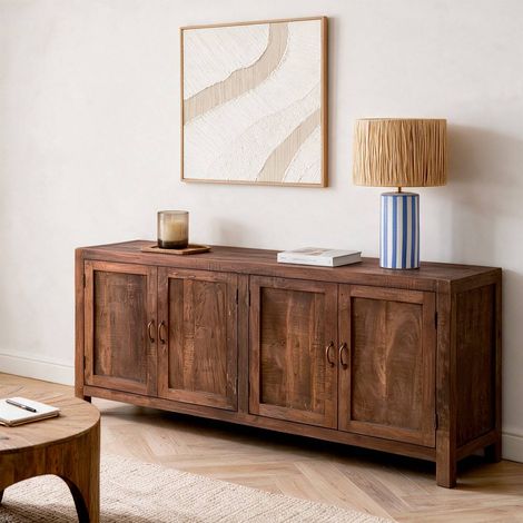 Buffet 4 portes en bois recyclé Indra (1/5)
