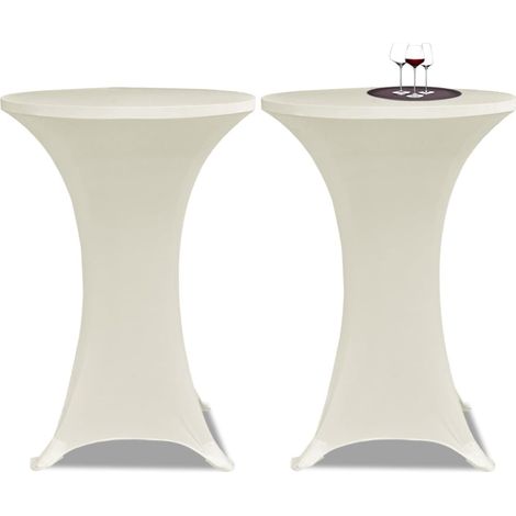 Maison Exclusive - Housses élastiques de table Ø 70 cm Crème 4 pcs