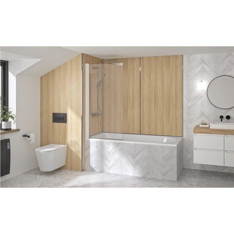 Pare-bain SAMOA III verre transparent - KINEDO - PB150BTN (1/3)