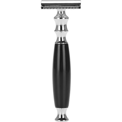 Gabarit de mise en forme de la barbe en acier inoxydable et ensemble de rasage pour la moustache (rasoir noir) (1/5)