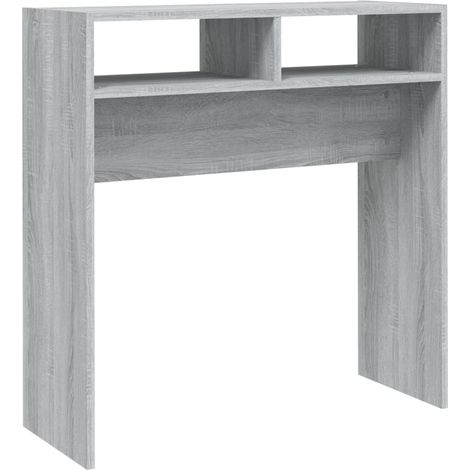 Table console，Table d'appoint，Bout de canapé，Meuble d'entrée Sonoma gris 78x30x80 cm Bois d'ingénierie