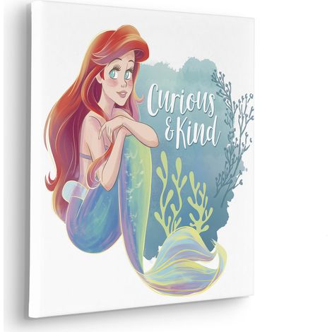 Komar Canvasbild Disney Ariel Curious und Kind - 40 x 40 cm - Bild auf Keilrahmen - für Kinderzimmer (1/3)