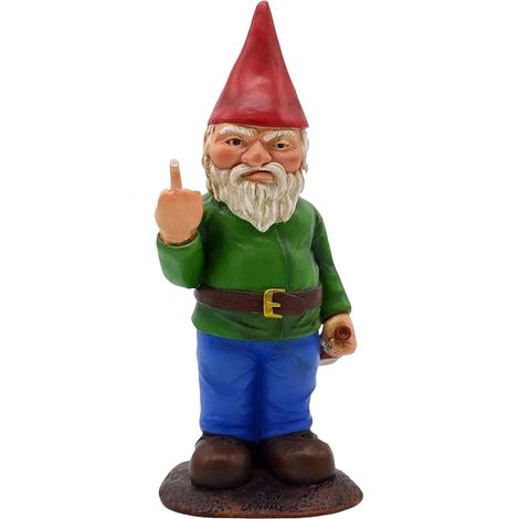 Nain De Jardin - Statue En Résine Extérieure - Décoration Humoristique Pour Pelouse Et Patio - 15 x 10 cm - 1 Pièce