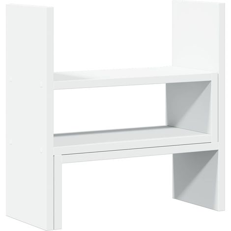 Organisateur de bureau réglable blanc bois d'ingénierie (1/5)