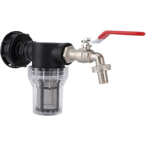 Filtre pour cuve IBC, connecteur de filtre pour fût d'une tonne, adaptateur de tuyau étanche à grand débit pour cuve IBC, connecteur pour fût d'une tonne avec filtre S60x6 vers G3/4 femelle avec embou