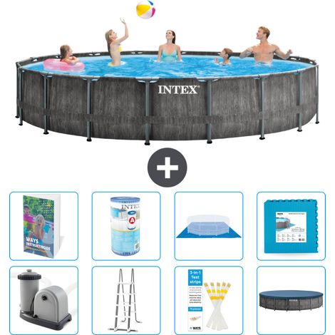 Prism Frame Pool Rund - 549x122 cm - 9-teilig S602