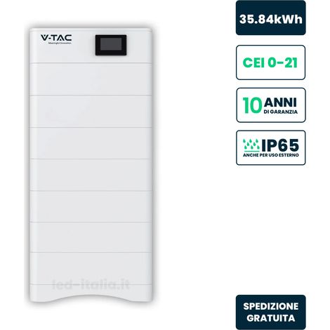 Kit V-TAC 7 Módulos de Almacenamiento de Alta Tensión 35,84kWh LFP 100Ah 358,4V IP65