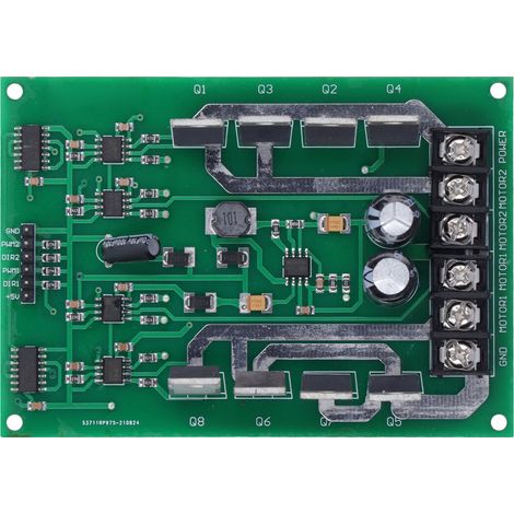 Module de pilote de moteur double, carte contrôleur cc haute puissance pont en H avec fonction de freinage