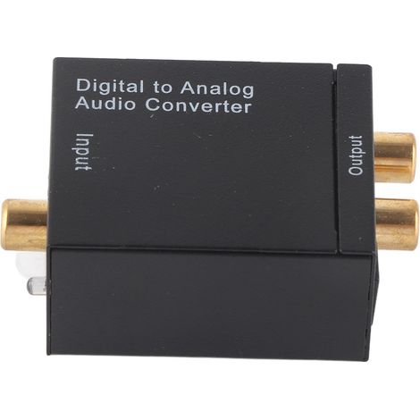 Convertisseur numérique-analogique (DAC) avec décodeur pour entrées Toslink et coaxiales vers sorties analogiques 2 RCA, câble USB hôte noir, câble à fibre optique (1/5)