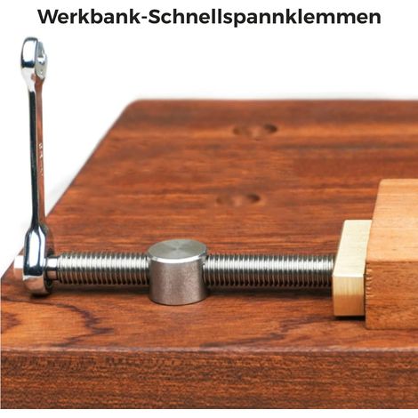 Bench Workbench Lot de 2 pinces à vis réglables pour ordinateur de bureau et chien 20 mm en acier inoxydable Laiton Banc Stop travail du bois Outil auxiliaire Banc pinces fixes rapides MOONSTARS (1/4)