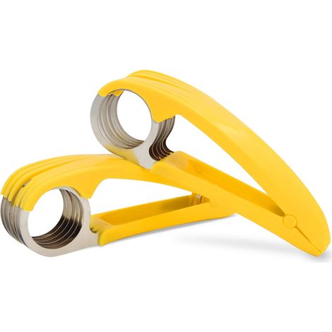 Coupe-bananes, éplucheur à fruits et légumes en ABS et acier inoxydable, banane (2 pièces), ustensiles de cuisine
