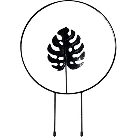Support Pour Plantes Grimpantes - Cadre En Fer Anti-Rouille Pour Pot De Jardin - Style Ronde Ou Cœur - 37 X 25 Cm Ou 34 X 25 Cm - 1 Pièce (1/5)