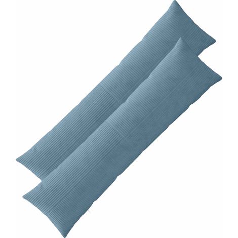 vidaXL Cushion Cover 2 pcs ALMELO Blue 40 x 145 cm Corduroy (1/5)