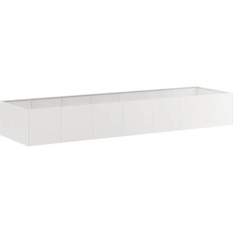 Jardinière moderne 280 x 80 x 40 cm design élégant pour jardin terrasse en acier inoxydable (1/5)