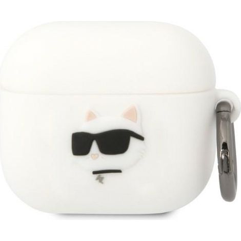 Karl Lagerfeld KLA3RUNCHH AirPods 3 Hülle weiß/weiß Silikon Choupette Kopf 3D (1/2)