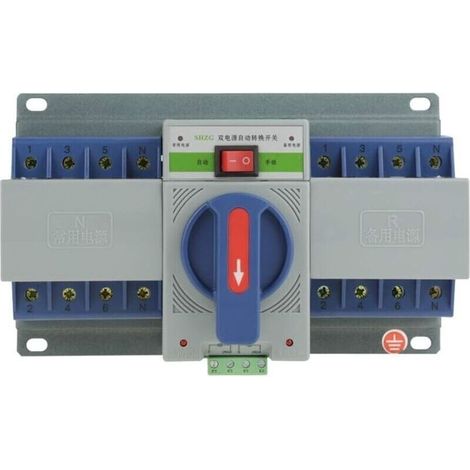 Commutateur de transfert automatique intelligent à double alimentation (220V 63A 4P) (1/5)