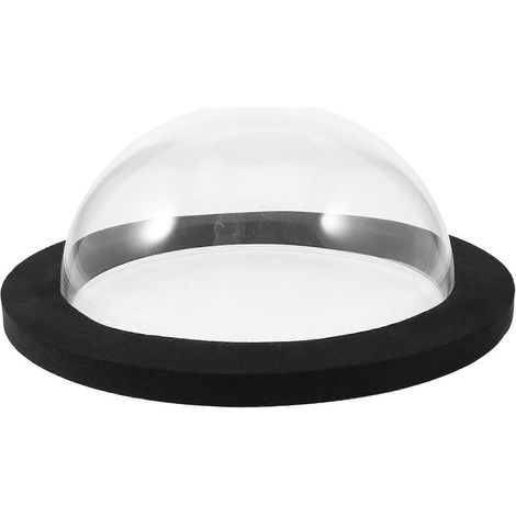Couvercle flottant en acrylique noir pour poissons, 16,5 cm, pour l'observation des étangs et la création d'une atmosphère paisible. (1/5)