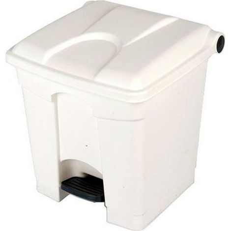 poubelle à pédale 30L - 41 x 39.8 x 43.5 cm - Blanc - Dbmark
