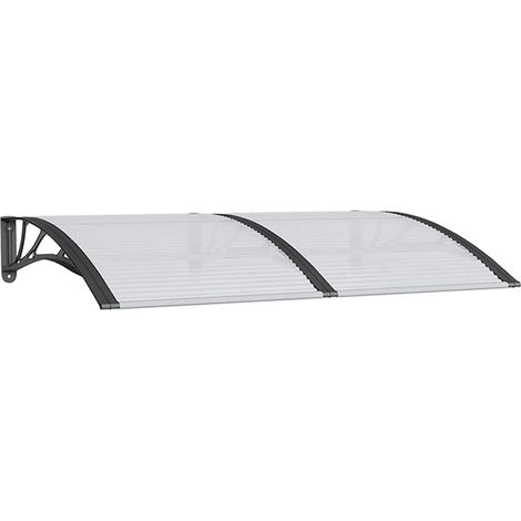 Marquesina de puerta policarbonato negro 150x100 cm vidaXL